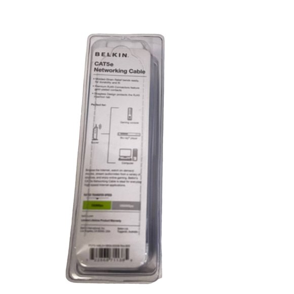 Belkin FastCAT 5e Snagless Networking Patch Cables Blue 7 ft New - Picture 2 of 6